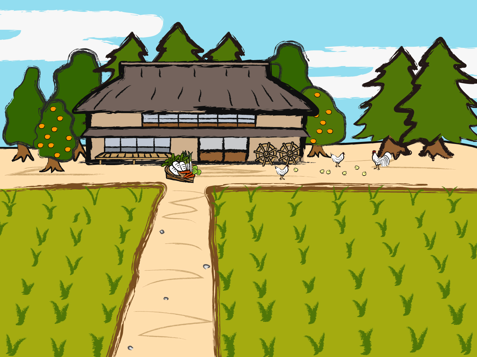 太閤検地のイラスト